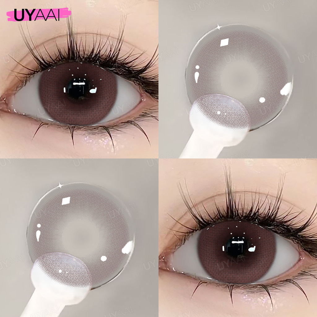 คอนแทคเลน UYAAI 2pcs/1คู่คอนแทคเลนส์สี  Blissful Hues รายเดือน ชุดคอนแทคเลนส์ รายเดือน ปริมาณน้ำ 42%