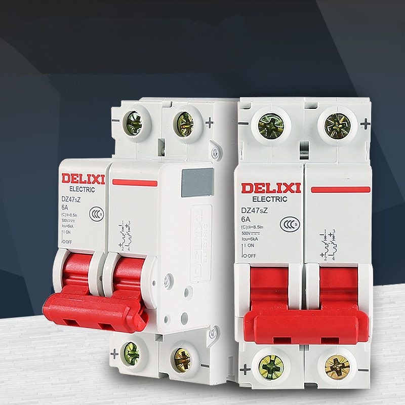 ✧DELIXI DZ47sZ Small DC Circuit Breaker DC 500V 2P Air Switch Photovoltaic Solar Battery MCB