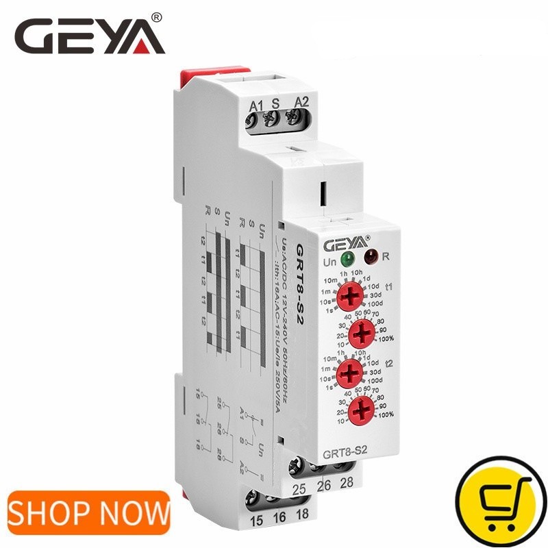 ❊GEYA GRT8-S Cycle Timer Relay 12V Cycle Timer 16A Electronic Repeat Relay 24V AC Relay  220V AC Rel