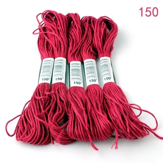 5 Skeins ด้าย DMC 150-326 ปักครอสติส 8 เมตร พรีเมี่ยมสีรุ้งเย็บปักถักร้อยไหมขัดฟัน