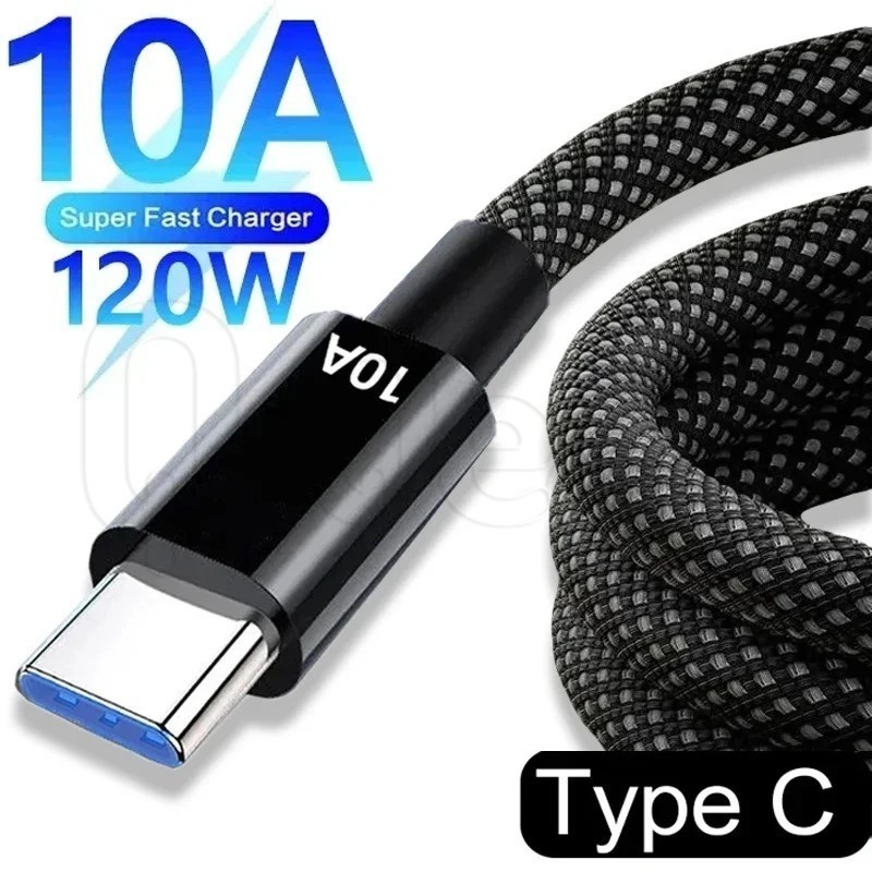 120w 10A Type-C สายชาร์จเร็ว - สายเคเบิลข้อมูลแบบถักไนลอน - สายข้อมูลเชือกทอ - อุปกรณ์เสริมเครื่องชาร์จโทรศัพท์แบบเร็ว - 1M/1.5M/2M สายชาร์จโทรศัพท์ - สําหรับ iPhone 15 Series