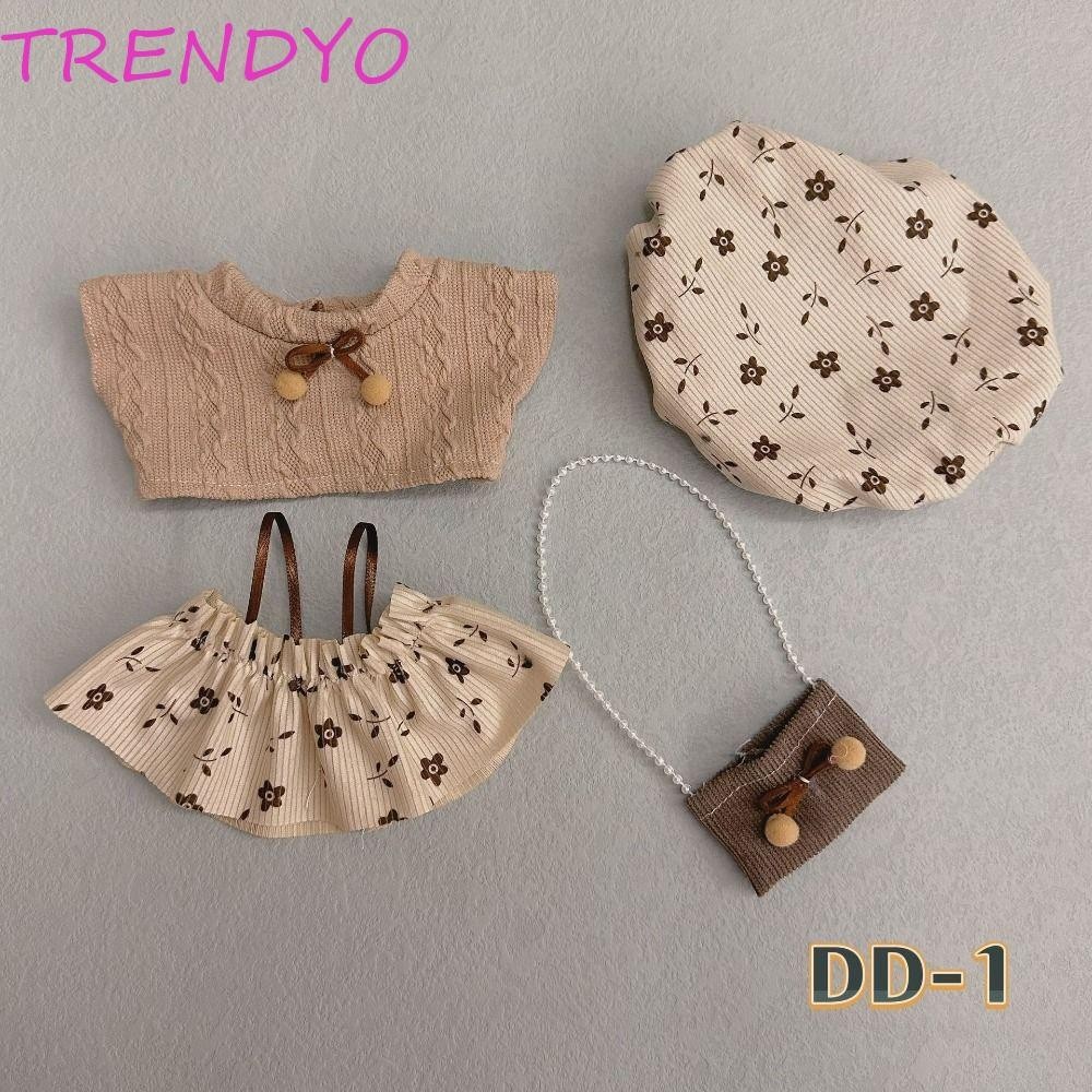 Trendyo เสื้อผ้าตุ๊กตาผ้าฝ้าย 20 ซม., Labubu Linabelle 20 ซม.ตุ๊กตาชุด Kuromi Soft Dress Up DIY เสื้อผ้าตุ๊กตาทํามือ 20 ซม.ตุ๊กตา