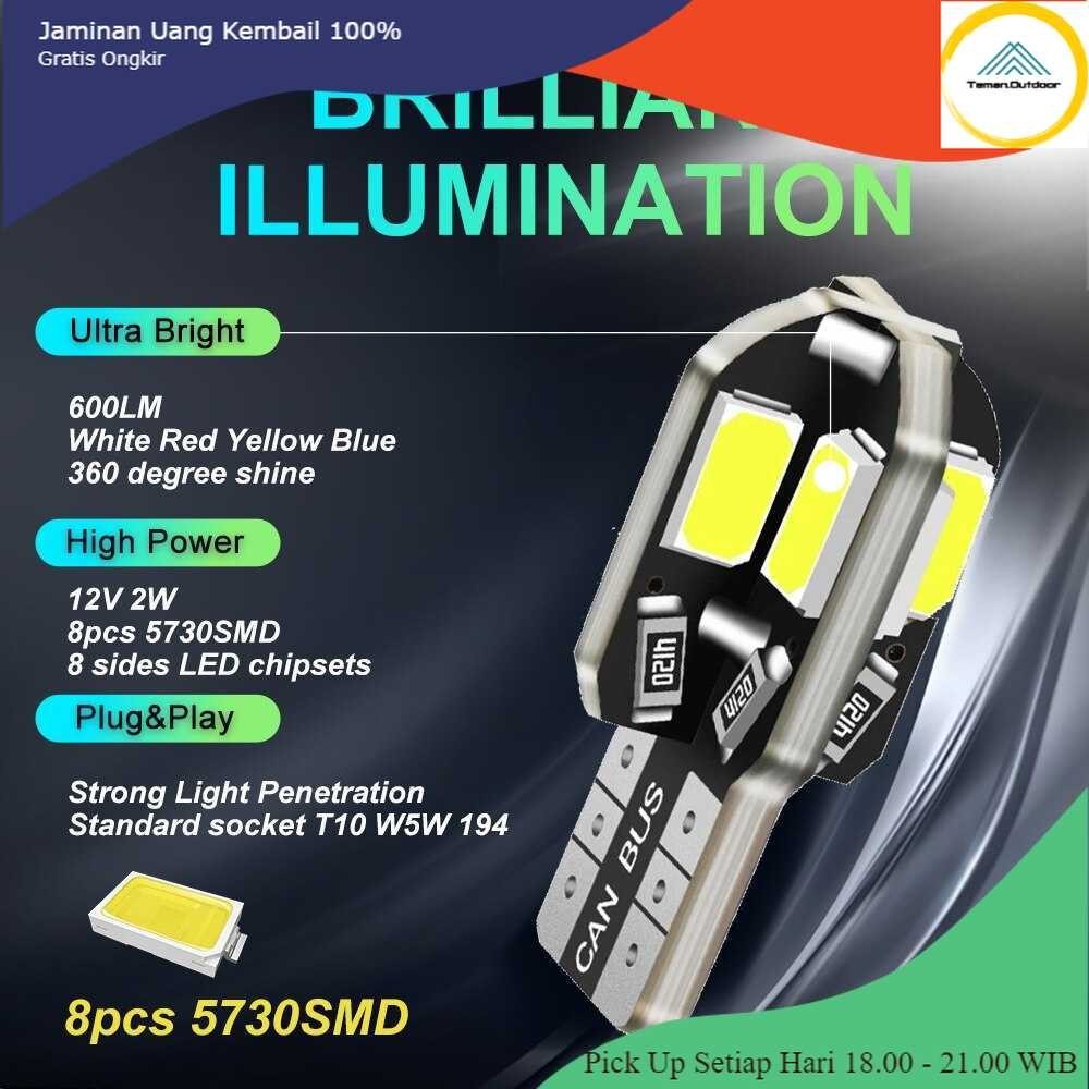 TO - OTO ASLENT LED Canbus LED ไฟจอดรถรถยนต์ T10 W5W 12V Cool White 1 PCS - 8SMD