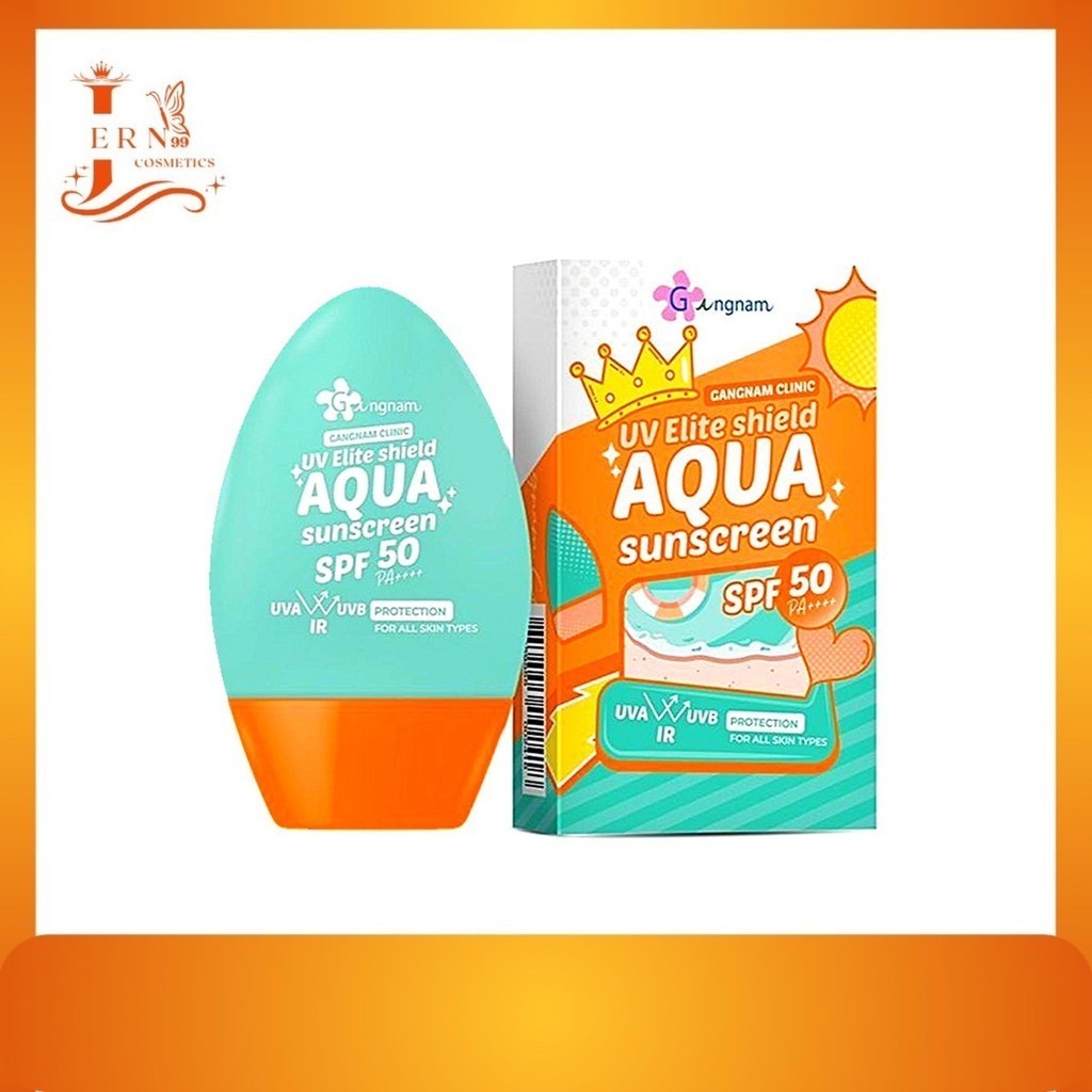 Gangnam Clinic UV Elite Shield Aqua Sunscreen SPF 50 PA++++  ครีมกันแดดคุมมัน เนื้อสัมผัสบางเบา กังน