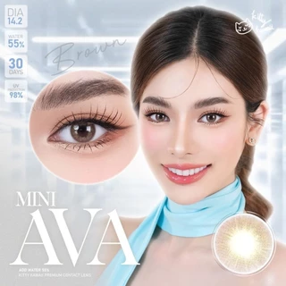 คอนแทคเลนส์(มินิ)🔥Mini Ava🔥(Kitty Kawaii) สี : Brown / Gray รายเดือน มีค่าสายตา