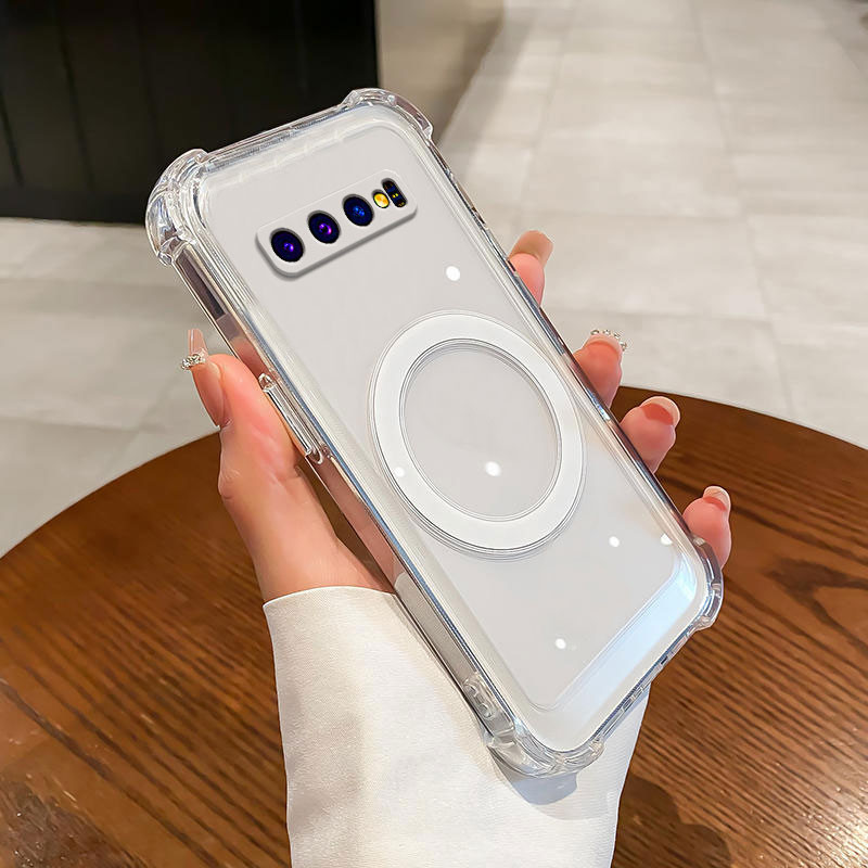 เคสสําหรับ samsung s10 s10 plus s10e สี่มุม anti drop แม่เหล็กดูดฟังก์ชั่นโทรศัพท์ soft case กันน้ําและกันกระแทก