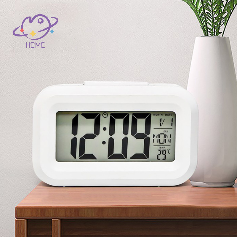 [mayhome] Led Digital Night Glow นาฬิกาปลุกอิเล็กทรอนิกส์สําหรับโฮมออฟฟิศ Backlight Snooze ปฏิทินนาฬิกาอุณหภูมินาฬิกาอิเล็กทรอนิกส์ {TH}