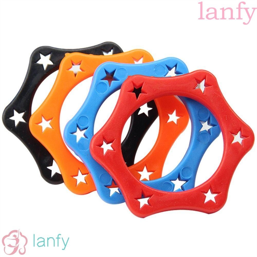 Lanfy 2 ชิ้นแหวนป้องกันไมโครโฟนอุปกรณ์ DJ อุปกรณ์เสริมไมโครโฟนแขน Shakeproof Anti-Rolling ไมโครโฟนมือถือแหวน