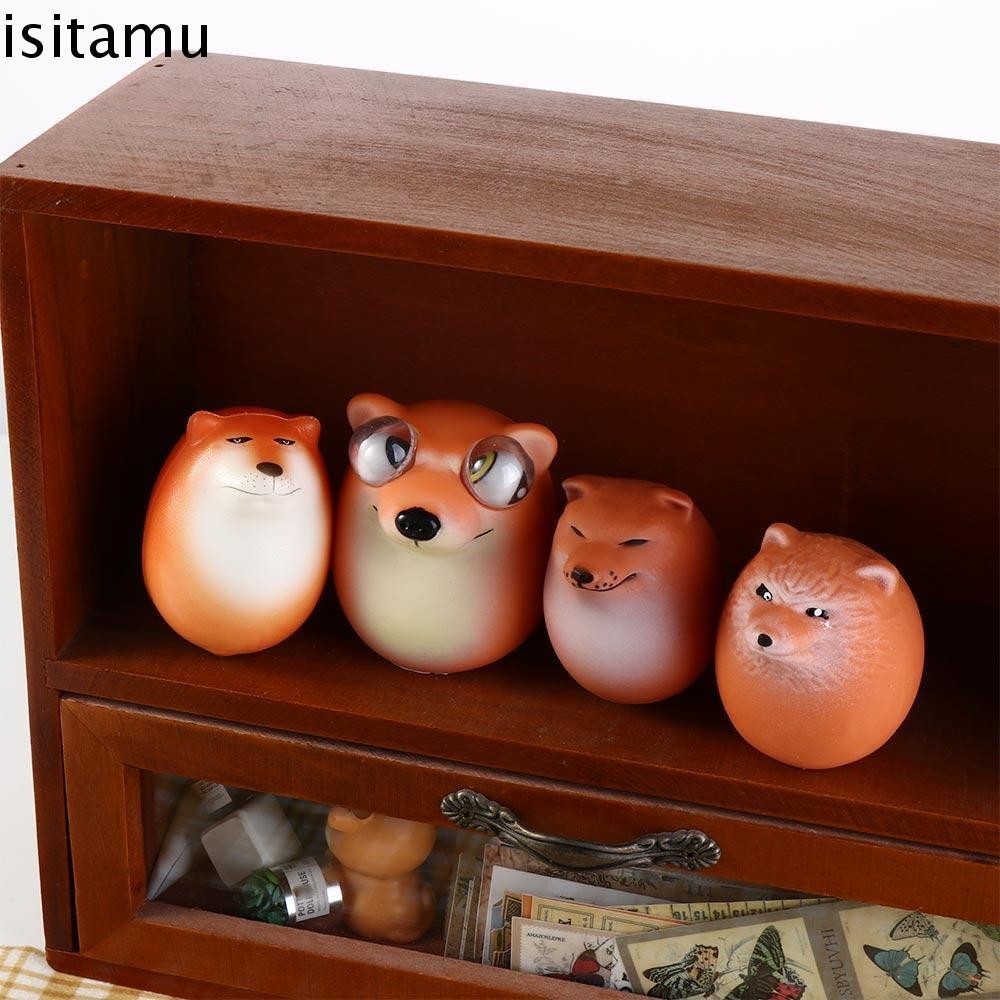 อิซิทาฟ ชิบะ คํา แม่พิมพ์ไข่สุนัข, ไข่หมาสัตว์ขนาดเล็กรูปไข่สุนัขของเล่น, แม่พิมพ์ไข่สุนัขฟื้นตัวช้าบีบการ์ตูนสุนัขไข่ของเล่นหยิกตกแต่งฮาโ
