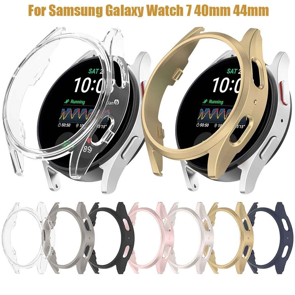 Hollow PC Hard สําหรับ Samsung Galaxy Watch 7 40 มม.44 มม.ฝาครอบป้องกันเปลี่ยนกรอบ Shell กันชนกันกระแทก
