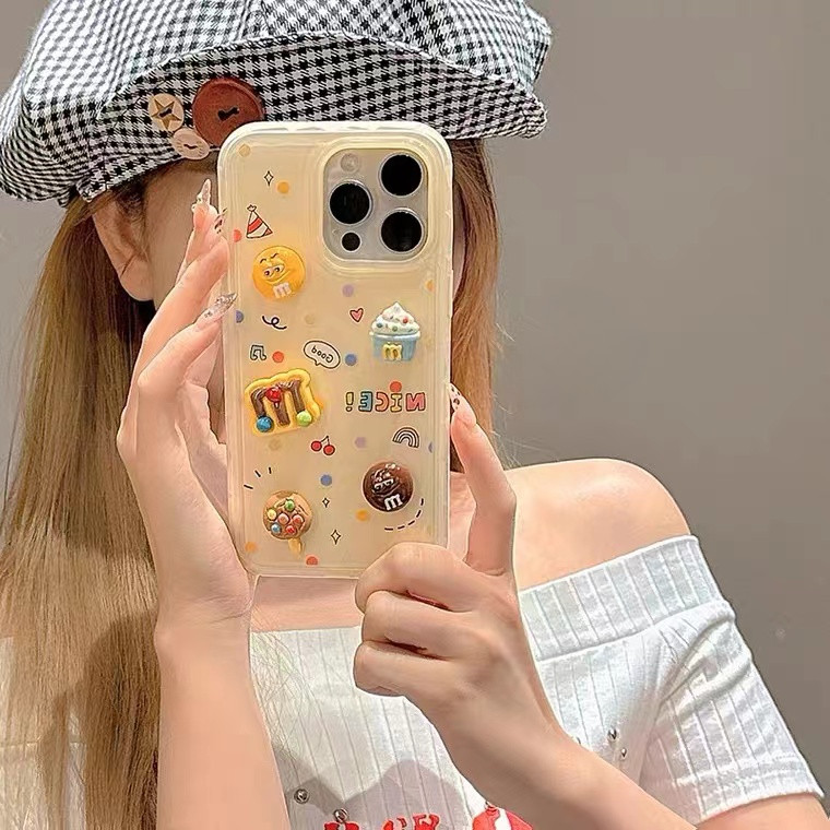 สําหรับiphone 15 14 13 12 11 Pro MAX X XR XS MAX 7 8 Plus SE 2020 INSตลก 3D Mถั่วเคสโทรศัพท์ปกอ่อน