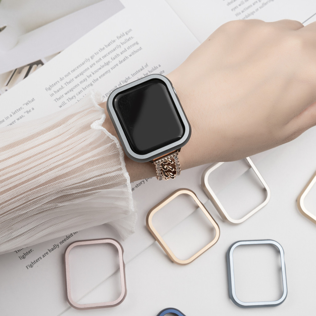 ฝาครอบอลูมิเนียมสําหรับ Apple Watch Case Ultra 2 49 มม.41 มม.45 มม.กรอบกันชน IWatch Series 9 8 7 6 Se 4 Protector 40 มม.42 44 มม.