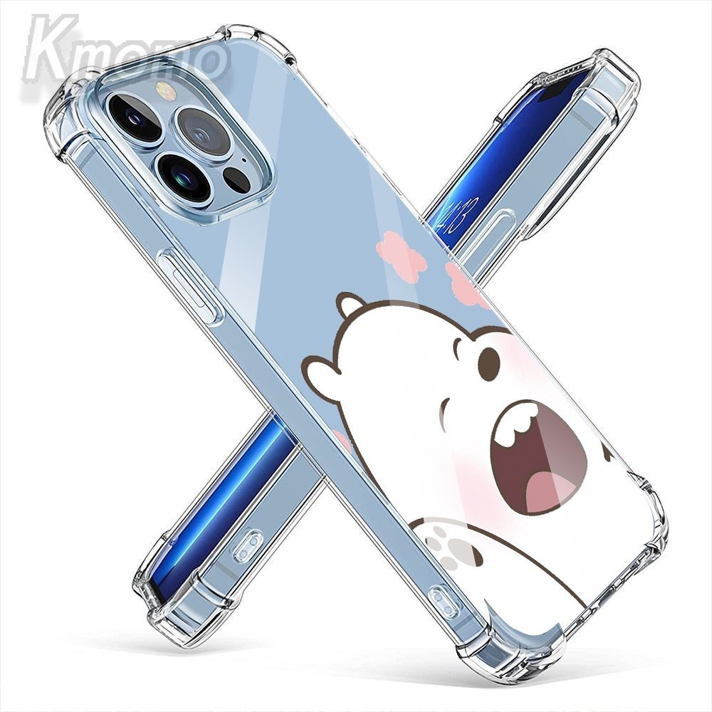 Infinix Hot 30 30i 20 20i 20s 12 12i 11 11s Pro Play Nfc 4G 5G We Bare Bears โปร่งใสกันกระแทก TPU ฝาหลังใสเคสเยลลี่
