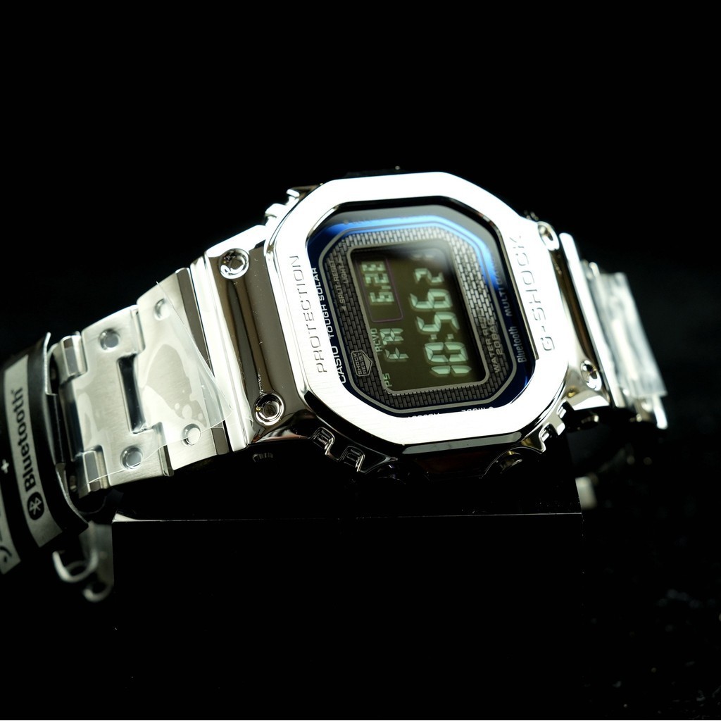 นาฬิกา Jdm★Casio G-Shock Gmw-B5000D-2Jf Gmw-B5000D-2 วิทยุพลังงานแสงอาทิตย์โลหะ World Time Bluetooth