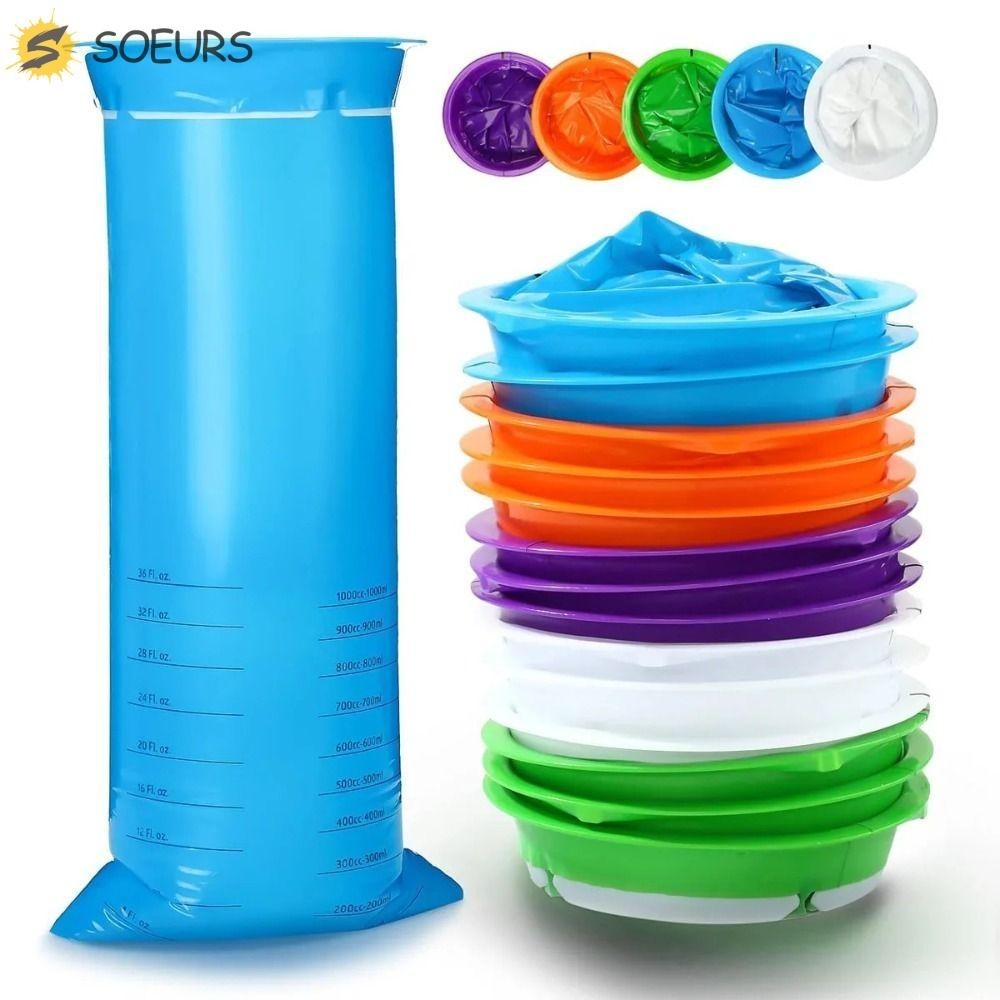 Soeurs 10 ชิ้น Nausea Vomit กระเป๋า, 1000ML รั่วทนฉุกเฉินกระเป๋า,โยนกระเป๋าแบบพกพาขนาดใหญ่ความจุเป็นมิตรกับสิ่งแวดล้อมอาเจียนทําความสะอาดเดินทาง