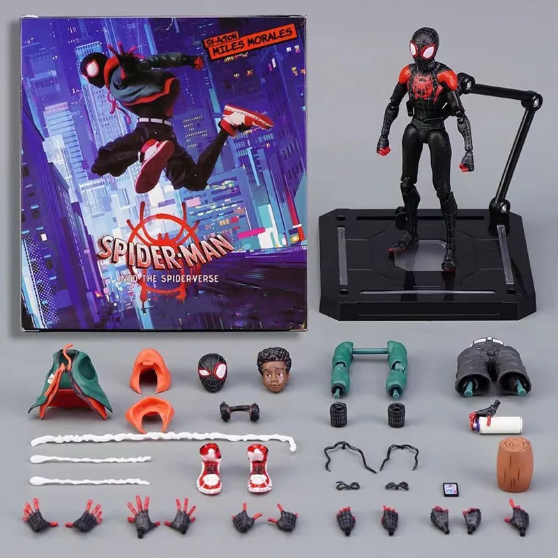 Sentinel Sv Action Spiderman Miles Morales Action Figure Spider-Man Into the Spider Verse Peter Park