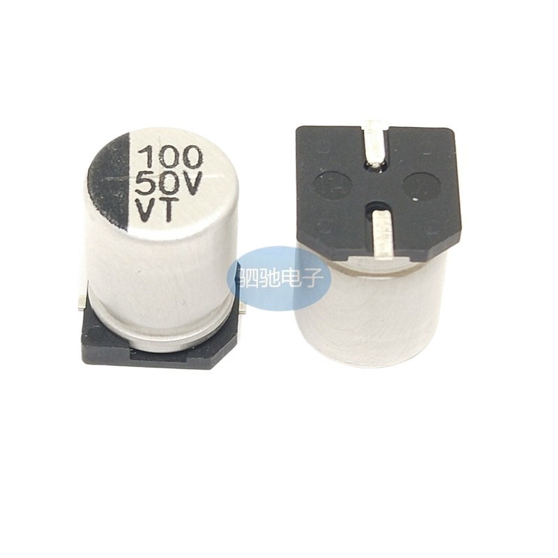 10 ชิ้น/ล็อตยี่ห้อใหม่ Patch Electrolytic Capacitor 50V 100UF 8 * 10 มม.Patch อลูมิเนียม Electrolytic Capacitor 50V100 smd