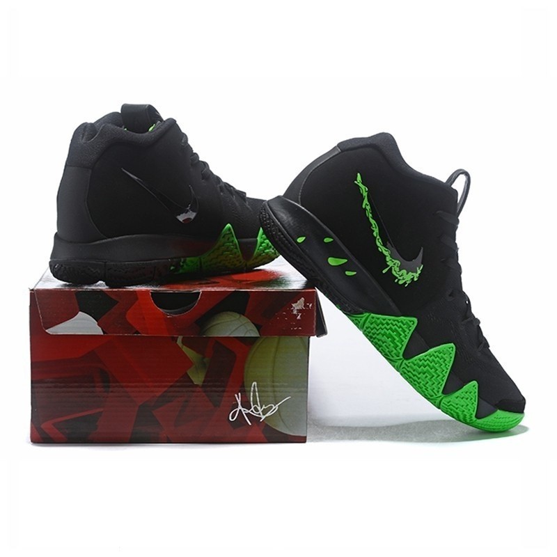 รองเท้าบาสเก็ตบอล Kyrie 4 Halloween black/rage Green ของแท้คุณภาพสูง