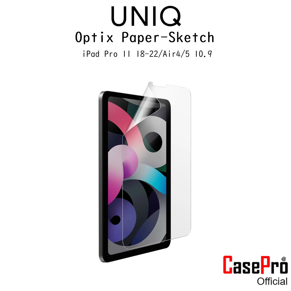 Uniq Optix Paper-Sketch ฟิล์มกระดาษวาดเขียนกันกระแทกเกรดพรีเมี่ยม ฟิล์มสำหรับ iPad Pro 11 18-22/Air4