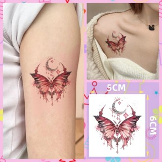สักลายผีเสื้อใบเมเปิ้ลสาวน่ารักแขนสักสติกเกอร์รอยสักกันน้ําต…