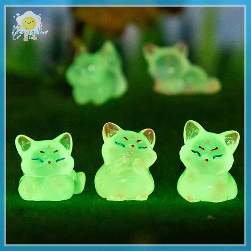 [InthehotT] Luminous Fox Micro Landscape เครื่องประดับสัตว์ป่า Dollhouse Miniature Garden Crafts Surprise กล่องอุปกรณ์เสริมรถ Interio ของเล่น [ใหม่]