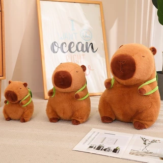BHQ capybara ตุ๊กตา ตุ๊กตาคาปิบาร่า 23/35/45cm พร้อมกระเป๋าเป้สะพายหลัง
