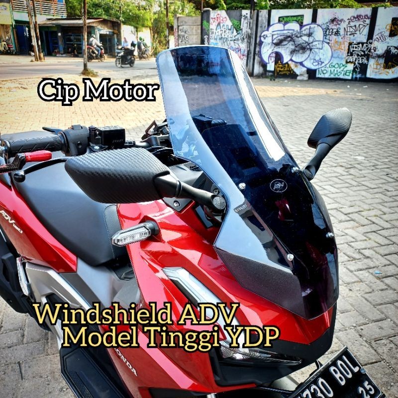 Ws Visor Windshield Honda ADV 150 ADV 160 High Model rayben clear Black YDP