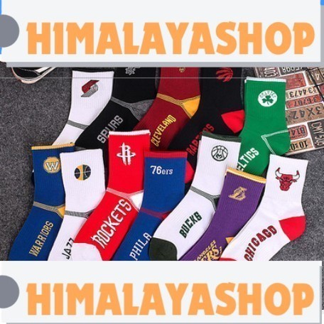 NBA ถุงเท้าบาสเก็ตบอลทีม NBA Pasukan stoking bola kerjang NBA fishto Basket