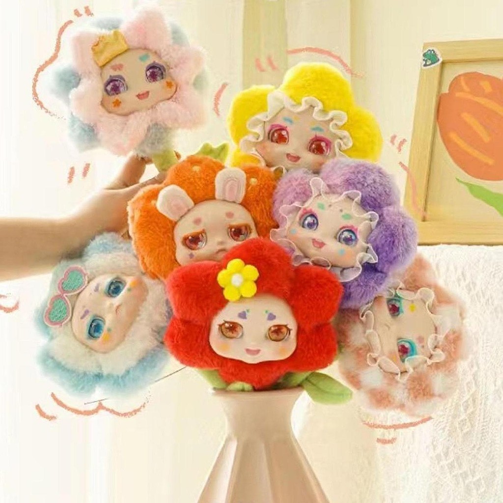 ของแท้ 100% พร้อมส่ง Kimmon Flower series 6pcs ชิ้นยัดไส้ของเล่นตัวเลขการ์ตูนสําหรับเด็กหนุ่มๆสาวๆวัยรุ่น