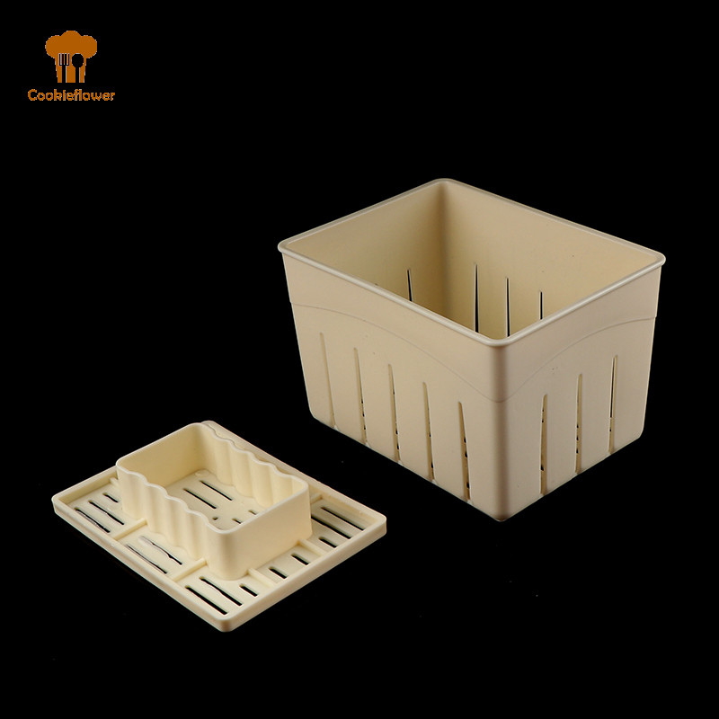 Ckfr DIY เครื่องทําเต้าหู้โฮมเมดพลาสติกชุดแม่พิมพ์กดชุดเครื่องทําเต้าหู้กดใหม่