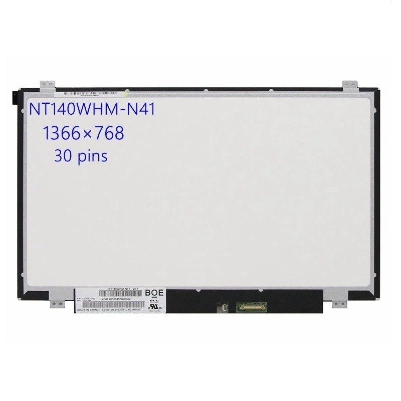 14.0 "NT140WHM-N41 แล็ปท็อป b140xtn02.6 NT140WHM-N31 matrix หน้าจอ LCD HD 30pin EDP 45% สี NTSC