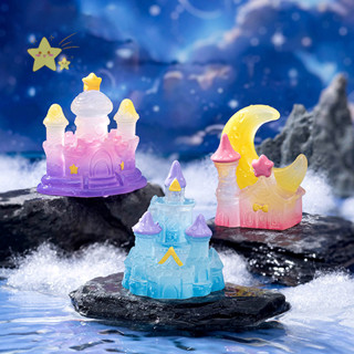 [JBTH] 1 ชิ้น Luminous Mini Castle Micro Landscape เครื่องปร…