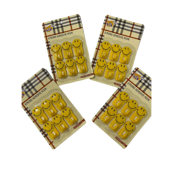 GANTUNGAN 93C-9203 ไม้แขวนเสื้ออเนกประสงค์ Smile Motif ชุด 6 ชิ้น