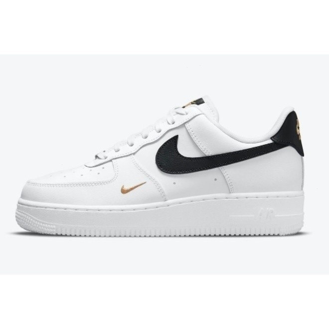 2021 NK AIR FORCE 1 07 Essential สีขาว/สีดำ-ทองรองเท้ากีฬา CZ0270-102 pivx ycxl