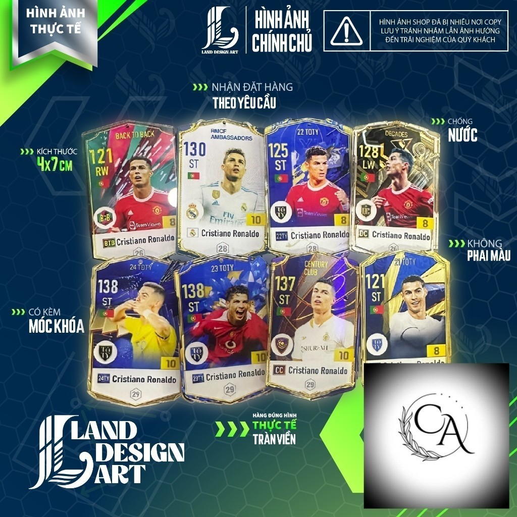 Ronaldo CR7 - พวงกุญแจการ์ดเครื่องเล่น FO4 (FC Online)
