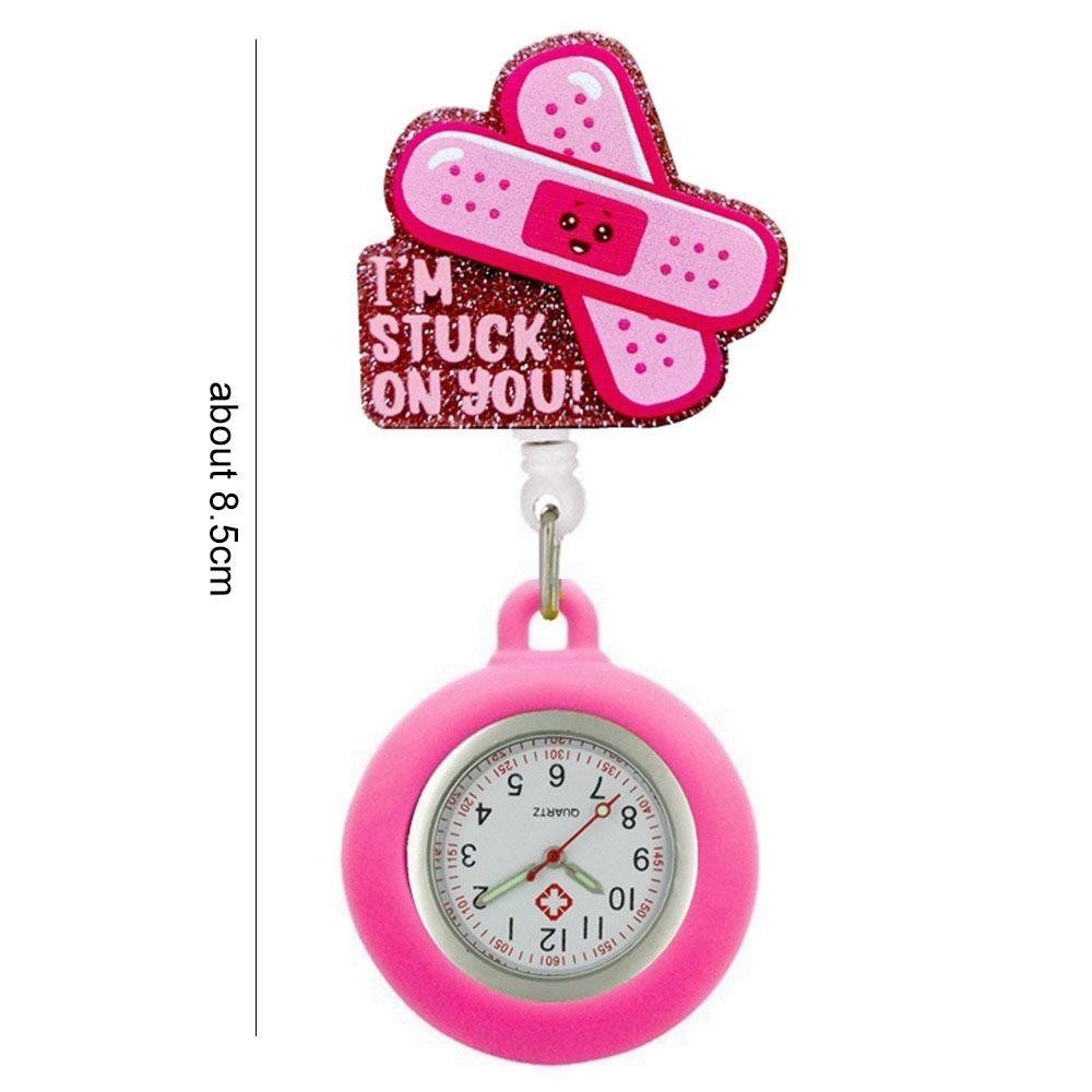 Babeque พยาบาลนาฬิกาพก, น่ารัก PVC Retractable นาฬิกาเข็มกลัด, น่ารักของขวัญสี Doctor Badge Reel