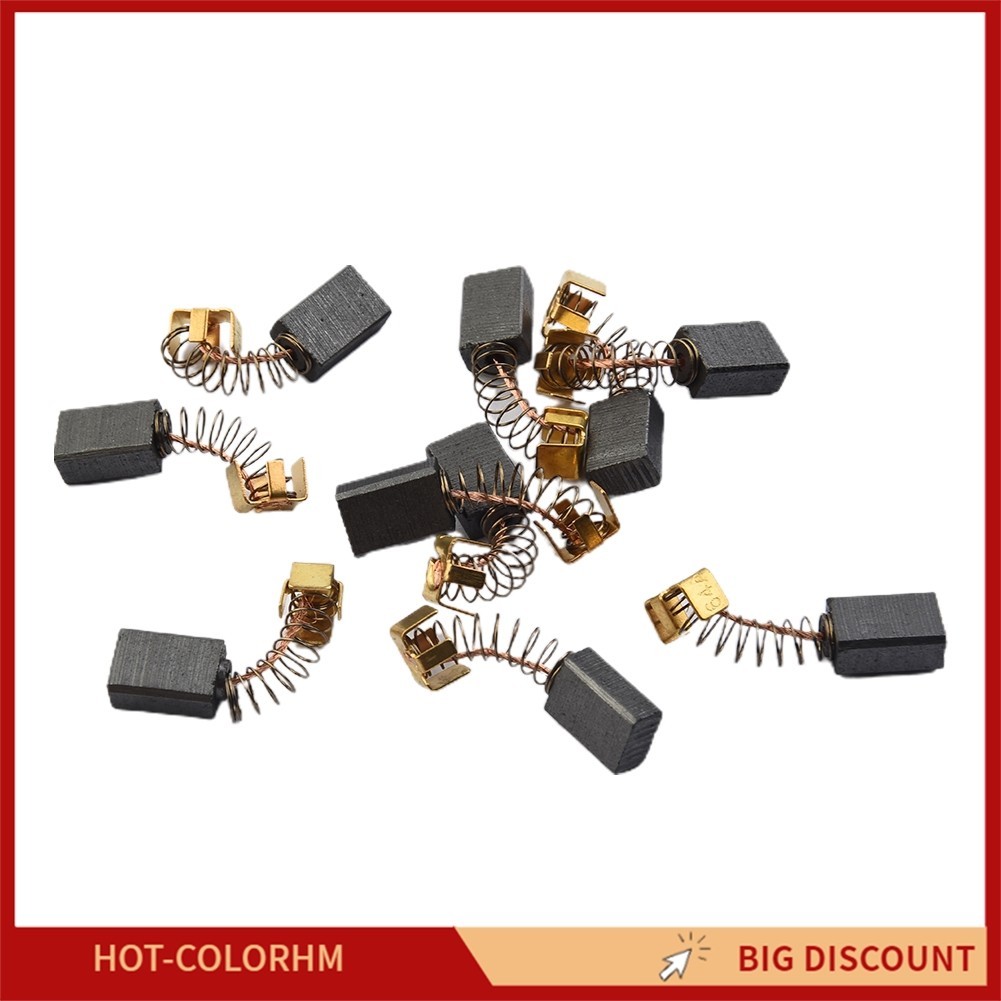 [COLORHM]แปรงคาร์บอน 10 ชิ้น 5x8x12 มม. สําหรับมอเตอร์ไฟฟ้า Makita CB85 CB57 CB64 191627-8