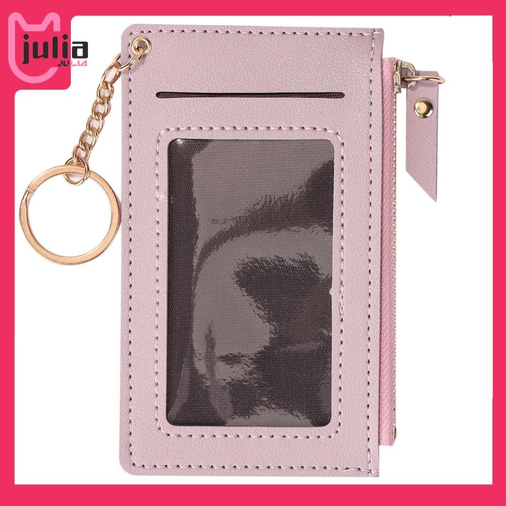 [Julia1.th] Women Wallet Short PU Leather Coin Purse Fashion Slim Multi-Card Holder