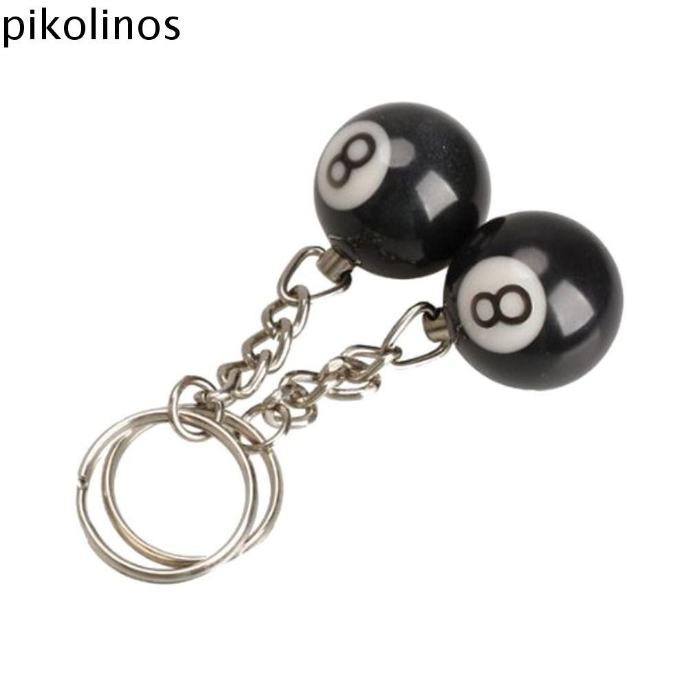 PIKOLINOS บิลเลียดพวงกุญแจแฟชั่น Creative Resin Ball Round Ball Bag Accessories No. พวงกุญแจ 8 NO.8