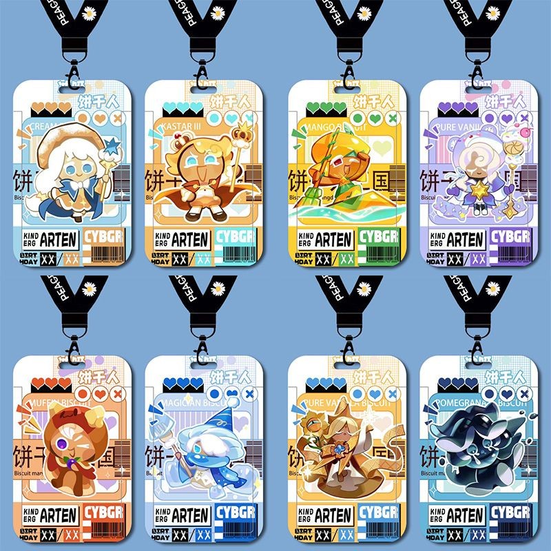 Cookie Run: Kingdom ที่ใส่บัตรการ์ตูนนักเรียน/รถบัส/บัตรเครดิต พร้อมเชือกเส้นเล็กและป้ายชื่อ