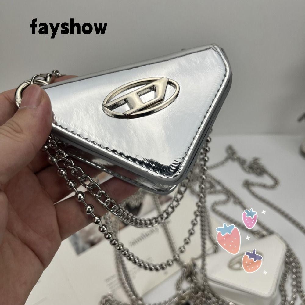Fay กระเป๋าสามเหลี่ยม, แฟชั่นผีเสื้อองค์ประกอบกระเป๋าสะพายไหล่เดียว, กระเป๋าสะพายข้าง Retro PU กระเป๋าสี่เหลี่ยมเล็ก