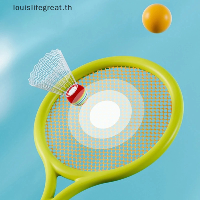 Louislifegreat ไม้แบดมินตันเด็กชุดน้ําหนักเบาเด็กเทนนิสแบดมินตันของเล่นเด็กเทนนิส Racquets พร้อมลูกสําหรับครอบครัวเกมใหม่