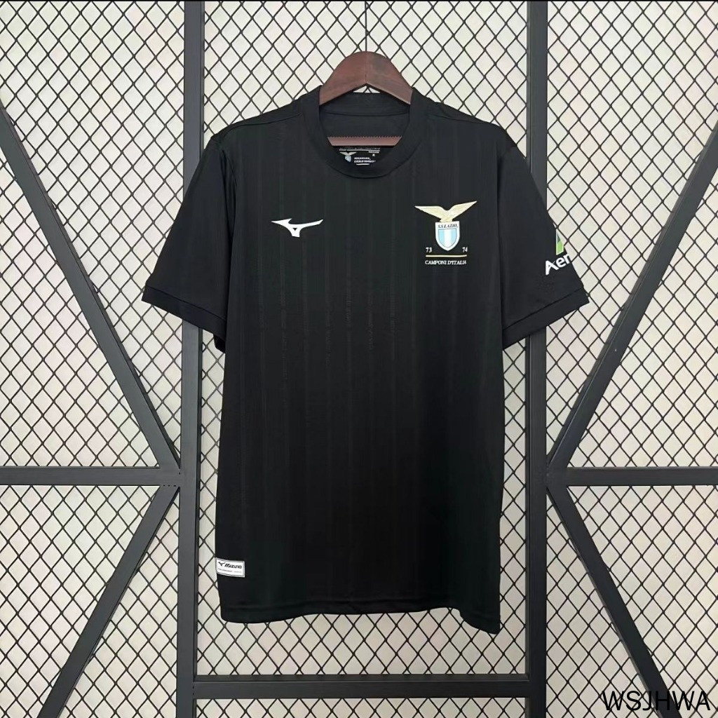 24-25 Lazio Jersey Black 50th Anniversary Edition Fan เสื้อฟุตบอลแขนสั้น S-4XL