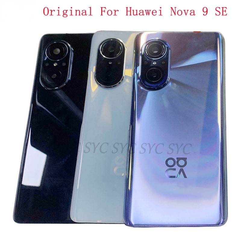 ฝาครอบแบตเตอรี่ด้านหลังประตูสําหรับ Huawei Nova 9 SE ฝาหลังพร้อมอะไหล่ซ่อมโลโก้เลนส์กล้อง