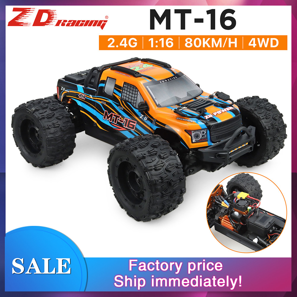 Zd Racing MT-16 RC รถ 1:16 4WD 2.4GHZ 4CH 2845 มอเตอร์ไร้แปรง 80Km/h สําหรับเด็กผู้ใหญ่