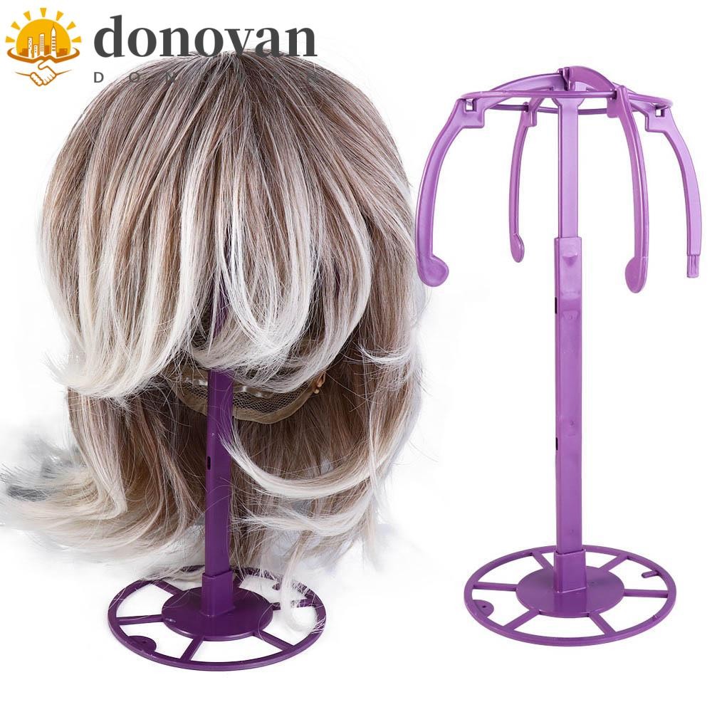Dodonvan หมวกวิกผมผู้ถือจอแสดงผล Professional พับที่ยอดเยี่ยม Hairpiece จัดแต่งทรงผมเครื่องมือวิกผมอุปกรณ์เสริมสําหรับ Salon วิกผมเครื่องเป่าพลาสติกแบบพกพาแขวนวิกผมขาตั้งแห้ง
