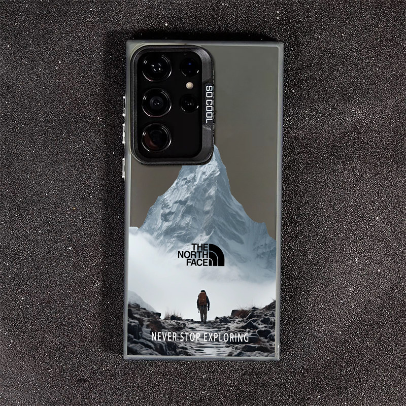 Samsung S24 Ultra S23 Ultra แนวโน้มแฟชั่น Slimbing Snow Mountain Micro Matte สําหรับ Galaxy S24 + S23 FE S22U S20FE S21 ป้องกันลายนิ้วมือกันกระแทก