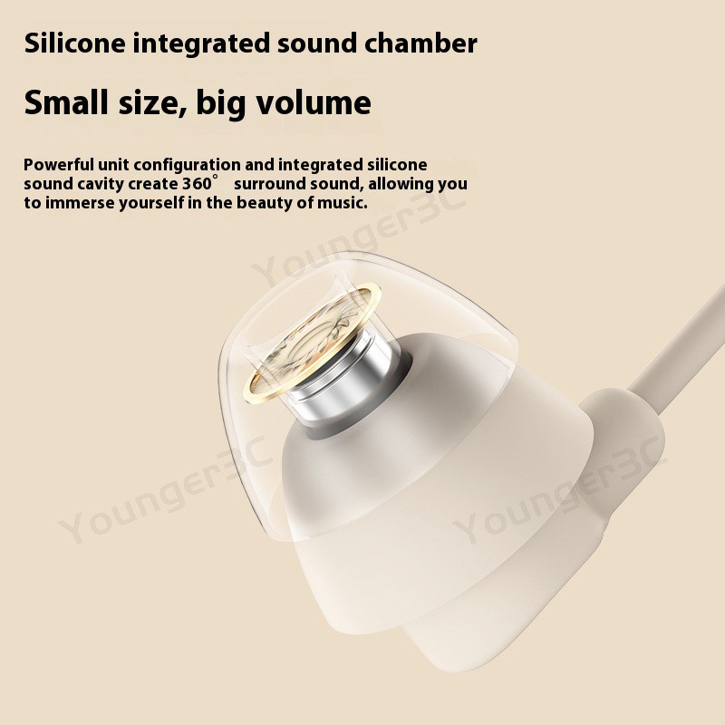 Made สําหรับ Sleep In Ear หูฟังพร้อมไมโครโฟนซิลิโคนอ่อนนุ่ม Sleeping แบบมีสาย ControlHeadset ประเภท C 3.5 มม.HiFi Heavy Bass หูฟังเสียง