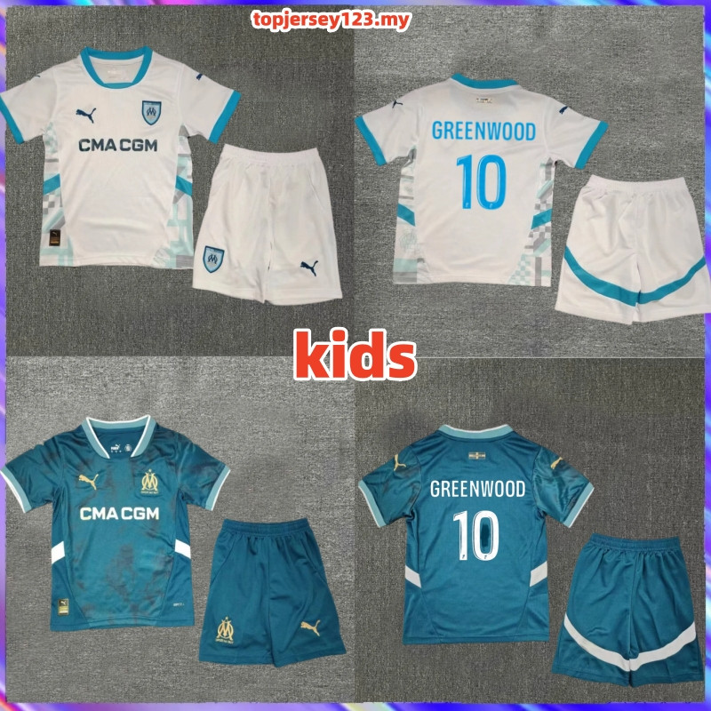 2024 2025 Olympique Marseille Jersey 24/25 Home Away Kit for Kids เสื้อฟุตบอล