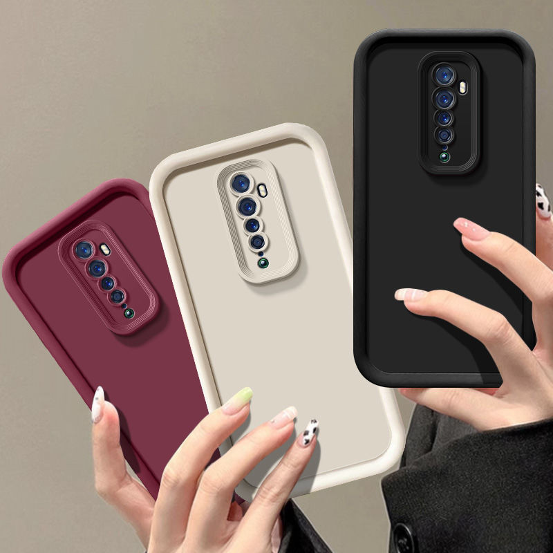 สําหรับ OPPO Reno 2 กรณี OPPO reno2 เคสโทรศัพท์เต็มแพคเกจ Matte Anti Drop ฝาครอบป้องกันแบบนุ่ม